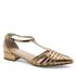 Scarpin salto baixo couro Amiens Bronze