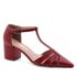 Scarpin Couro Fayence Carmim