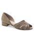 Peep Toe Baixa Couro Nobuck Lagrasse Taupe