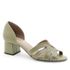 Peep Toe Média Couro Limoux Erva Doce e Off