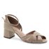 Peep Toe Média Couro Sena Nude 