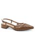 Scarpin Salto Baixo Couro Mende Coconut