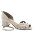 Peep Toe Média Couro Fruges Off White