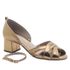 Peep Toe Média Couro Sena Bronze