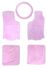 Kit Pelúcia Tapete + Capa De Volante - Rosa Claro