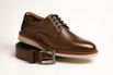Sapato Casual Bergamo Couro Legítimo Café + Brinde Exclusivo: Cinto