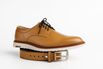 Sapato Casual Bergamo Couro Legítimo Caramelo + Brinde Exclusivo: Cinto
