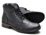 Coturno Masculino Couro Jersey Preto