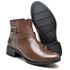 Bota Feminina Cano Baixo Couro Buckle Café