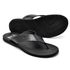 Chinelo de Dedo Em Couro Amazon Preto