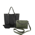 Kit Valentina Grande Preta + Kiarinha pequena Verde Militar