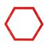 Argola Hexagonal de Agilidade Vermelho - Consport 