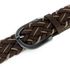 CINTO COURO TRESSE CORDA BEGE MARROM 4CM RHOUKER