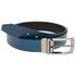 Cinto Dupla face Em Couro legitimo Premium Preto/sky