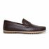 Mocassim Driver Masculino Cafe em Couro Casual Slip On 