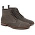 Bota Coturno Masculino Couro Cinza