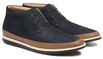 Bota Masculina Ankle Boot Couro Nobuck Azul Marinho