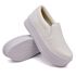 Slip On Liso Sola Alta Branco DKShoes