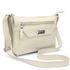 Bolsa Feminina Transversal Pequena em Couro Legitimo Off White