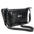 Bolsa Feminina Transversal Pequena em Couro Legitimo Preta