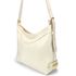 Bolsa Feminina Transversal e Ombro com Regulagem Sacola Média em Couro Legitimo Off White