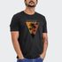 Camiseta T-Shirt Masculina Básica de algodão Estampada leve Macia Praia By ROTA79 Preta