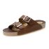  Papete de Couro Sandalia Slide PARADISE Rota79 cor Whisky