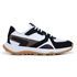 Tênis Masculino Casual Couro Legítimo Retro Desert Runner Branco Preto Taupe