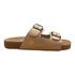 Sandália Birken Couro Masculino Tiras Rota Shoes Anatômica Off White