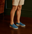 Loafer Masculino Couro Legítimo Minimalista Caribe Azul Céu Rota Shoes
