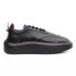 Tênis Masculino Casual Couro Legítimo Hong Kong All Black 