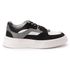 Tênis Sneaker Masculino Casual Couro Legítimo Yokohama Fly Cinza Gelo e Preto
