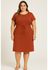 VESTIDO CANELADO PLUS SIZE