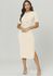 VESTIDO CANELADO MIDI
