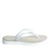 Chinelo de Dedo Branco Flop Palmilha Dourada