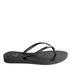 Chinelo de Dedo Preto Flop Palmilha Cobra