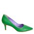 Scarpin Verde Salto Fino Couro