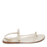 Sandália Rasteira Off White Couro 