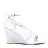 Sandália Anabela Off White Couro