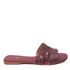 Sandália Rasteira Vinho Couro