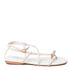 Sandália Rasteira Off White Couro 
