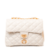 Bolsa Tiracolo Off White Couro Matelassê Média Tati