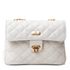 Bolsa Tiracolo Off White Couro Matelassê Média Tati
