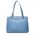 Bolsa Azul Hortênsia Tote Couro Grande