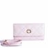 Bolsa Clutch 3 em 1 Rosa Candy Couro com Alça Tiracolo/Pochete