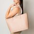 Bolsa Shopping Bege Couro Grande Aline