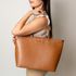 Bolsa Shopping Caramelo Couro Grande Aline