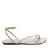 Sandália Rasteira Off White Tiras Couro