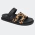 Papete Cléo Preta Animal Print Santa Moça