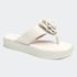 Sandália Flatform Jade Off White Santa Moça